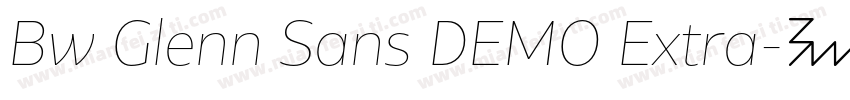 Bw Glenn Sans DEMO Extra字体转换